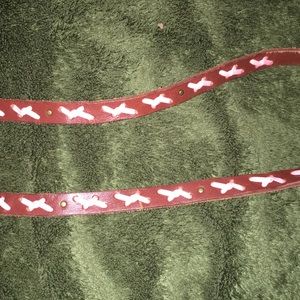 Cute brown belt with pink ties
